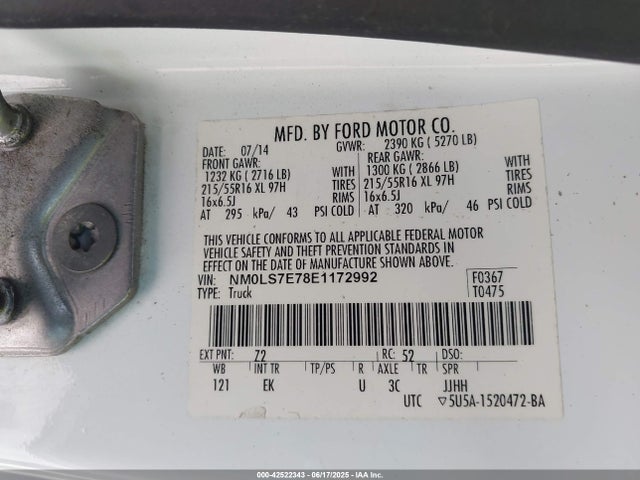 NM0LS7E78E1172992 Ford 2014