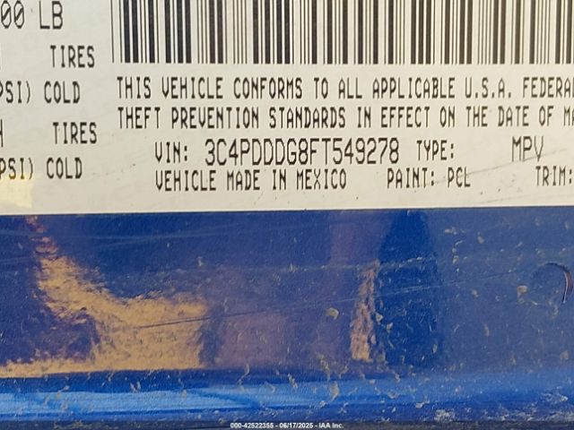 3C4PDDDG8FT549278 Dodge 2015
