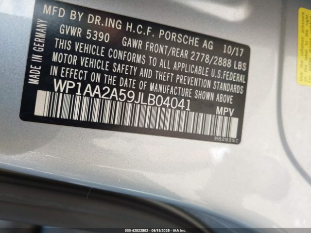 2018 PORSCHE MACAN WP1AA2A59JLB04041 Photo 8