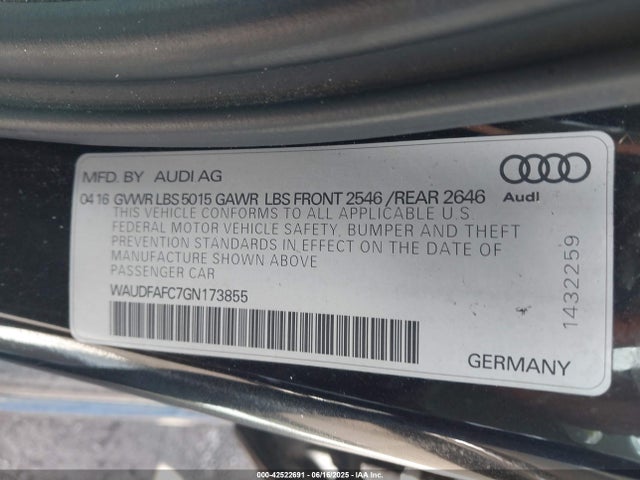 2016 AUDI A6 WAUDFAFC7GN173855 Photo 8