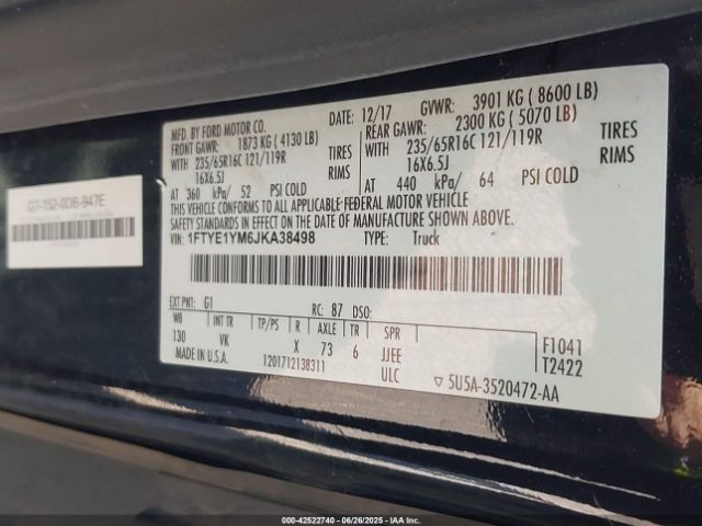 1FTYE1YM6JKA38498 Ford 2018