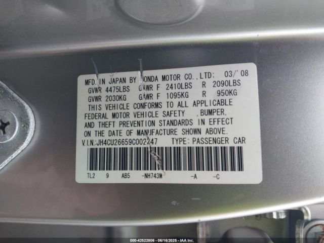 2009 ACURA TSX JH4CU26659C002247 Photo 8