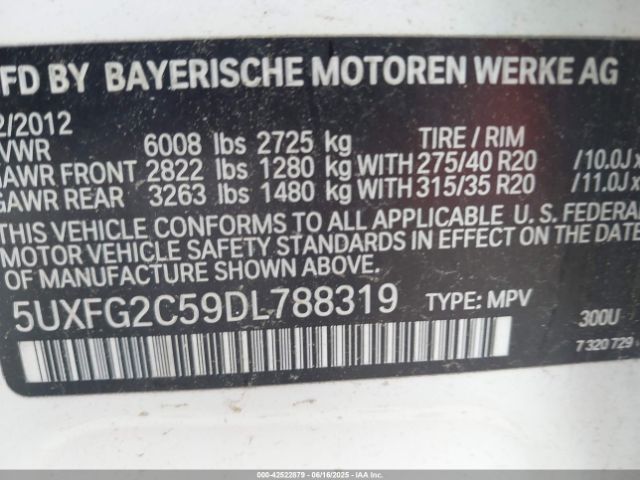 2013 BMW X6 5UXFG2C59DL788319 Photo 8