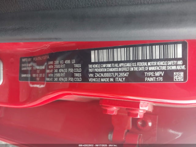 ZACNJBBB7LPL26547 Jeep 2020