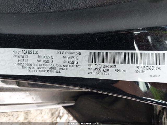 1C3CCCFB1GN189046 Chrysler 200