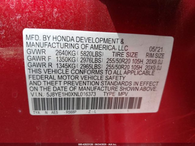 2022 ACURA MDX 5J8YE1H0XNL016373 Photo 8
