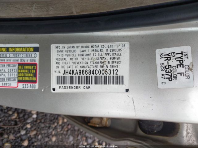 2004 ACURA RL JH4KA96684C005312 Photo 8