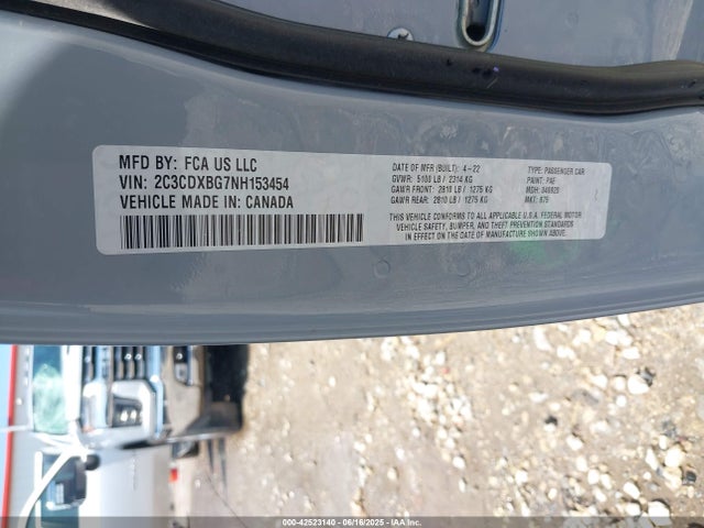 Dodge 2022 2022 2C3CDXBG7NH153454 Image 9