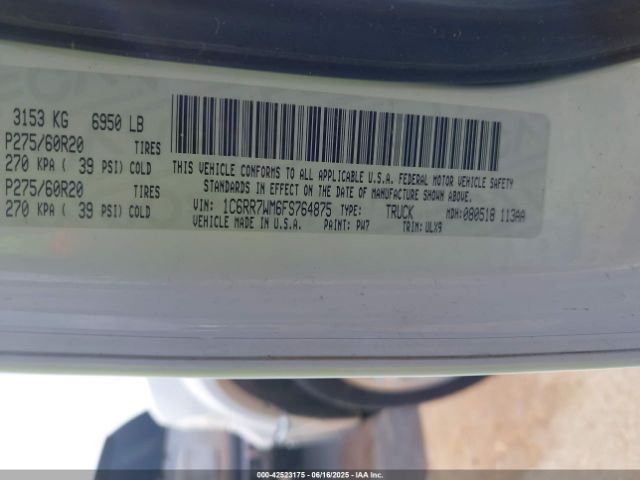 2015 RAM 1500 1C6RR7WM6FS764875 Photo 8