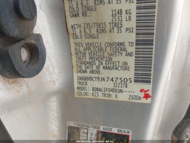 1N6BD0CT9JN747505 Nissan 2018