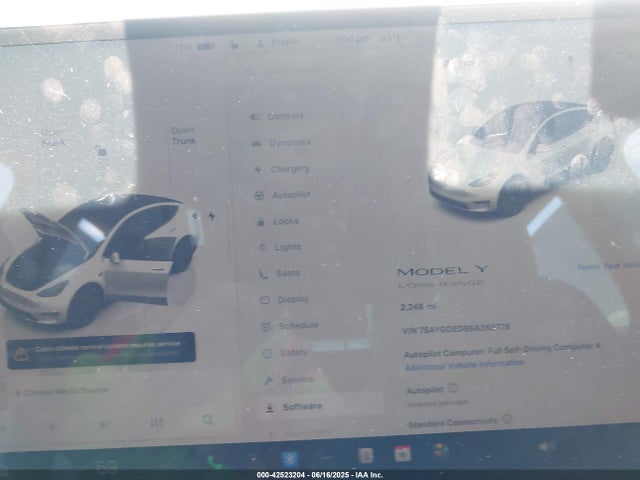 2025 TESLA MODEL Y 7SAYGDED6SA369726 Photo 6