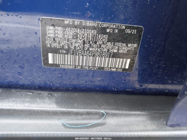 2023 SUBARU WRX JF1VBAA64P9818917 Photo 8