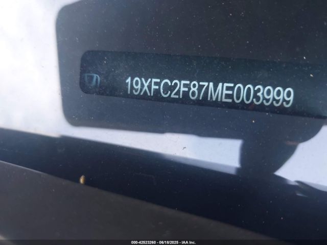 2021 HONDA CIVIC 19XFC2F87ME003999 Photo 8