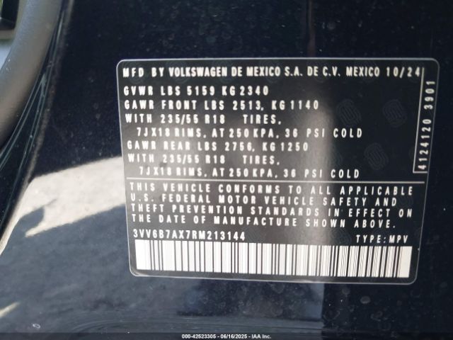 2024 VOLKSWAGEN TIGUAN 3VV6B7AX7RM213144 Photo 8