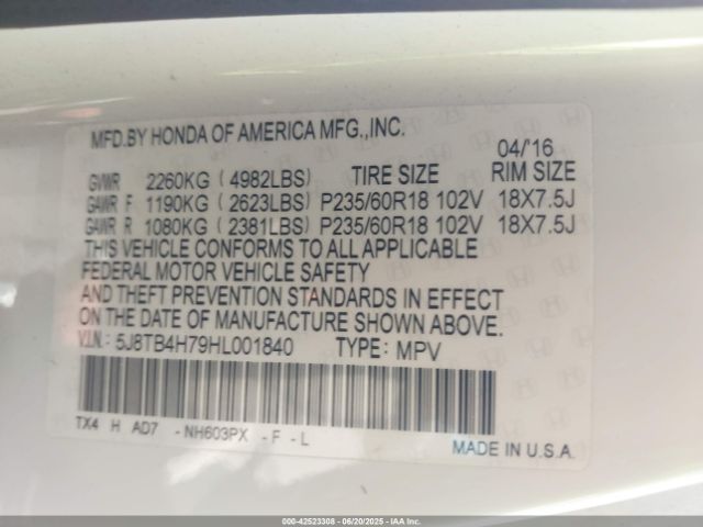 2017 ACURA RDX 5J8TB4H79HL001840 Photo 8