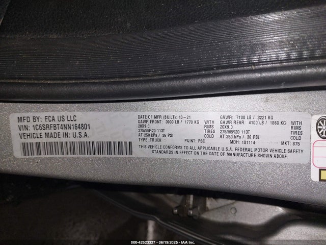 2022 RAM 1500 1C6SRFBT4NN164801 Photo 8