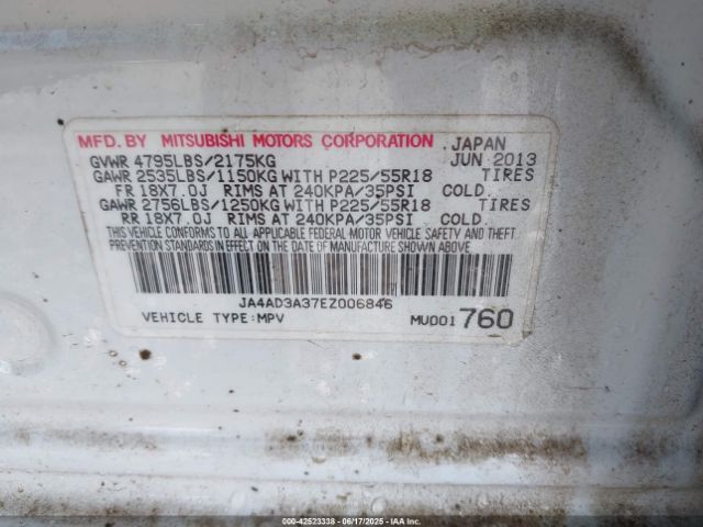 2014 MITSUBISHI OUTLANDER JA4AD3A37EZ006846 Photo 8