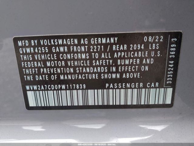 2023 VOLKSWAGEN GOLF GTI WVW2A7CD0PW117839 Photo 8