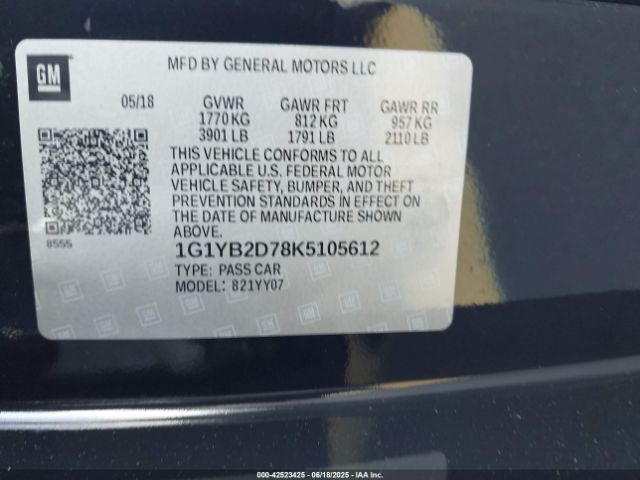 2019 CHEVROLET CORVETTE 1G1YB2D78K5105612 Photo 8