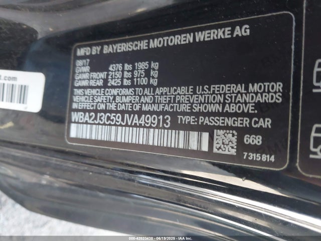BMW 230I 2018 WBA2J3C59JVA49913 Image 9