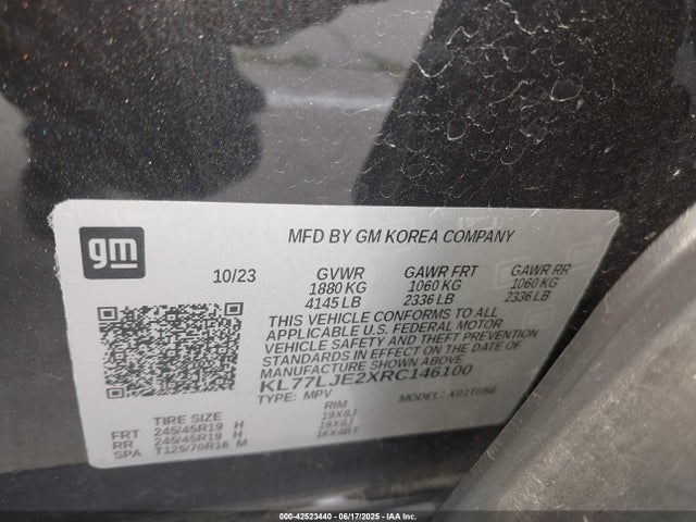 KL77LJE2XRC146100 Chevrolet lih