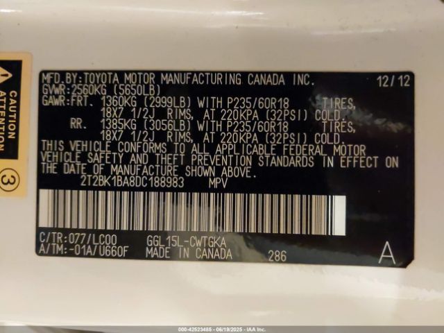 2013 LEXUS RX 350 2T2BK1BA8DC188983 Photo 8