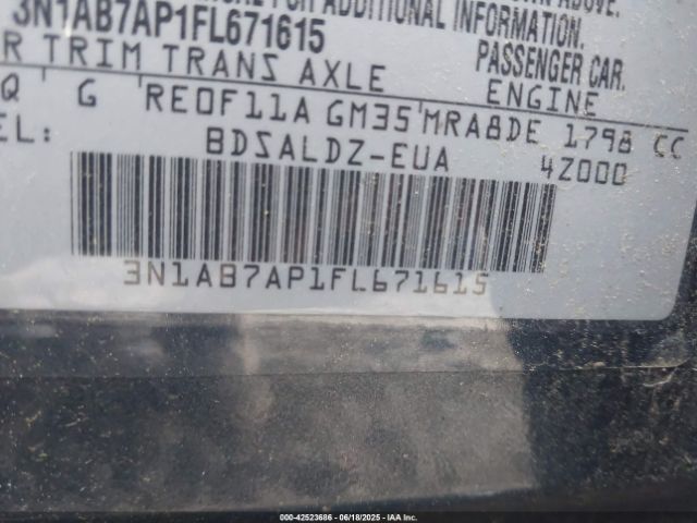 3N1AB7AP1FL671615 Nissan Sentra