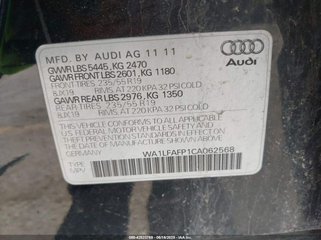2012 AUDI Q5 WA1LFAFP1CA062568 Photo 8