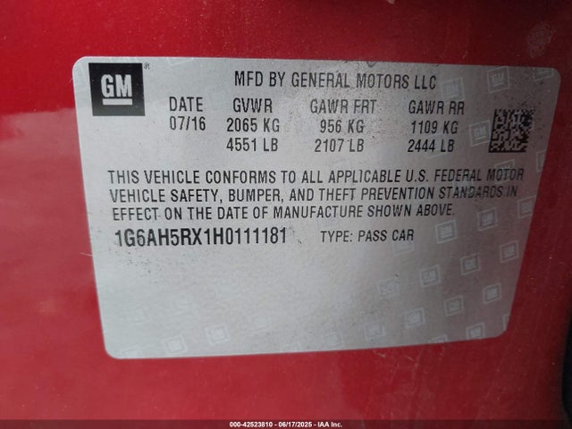 2017 CADILLAC ATS 1G6AH5RX1H0111181 Photo 8
