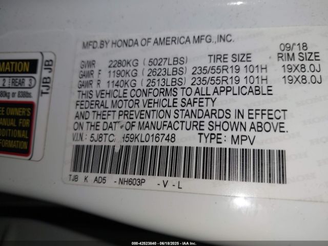 2019 ACURA RDX 5J8TC2H59KL016748 Photo 8