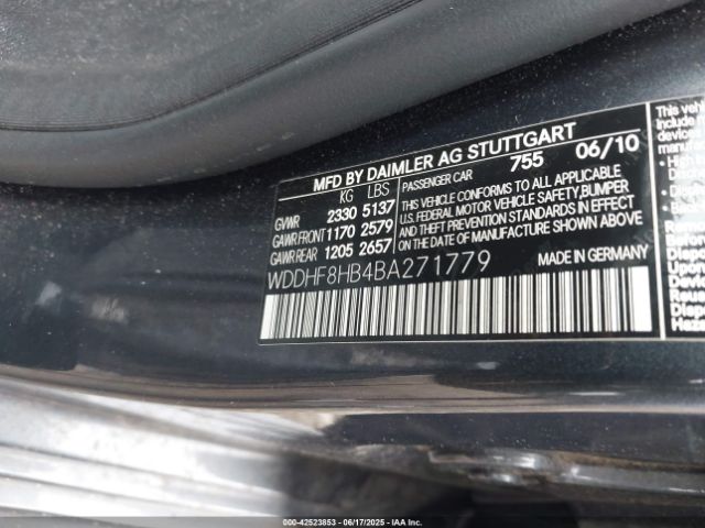 2011 MERCEDES-BENZ E 350 WDDHF8HB4BA271779 Photo 8