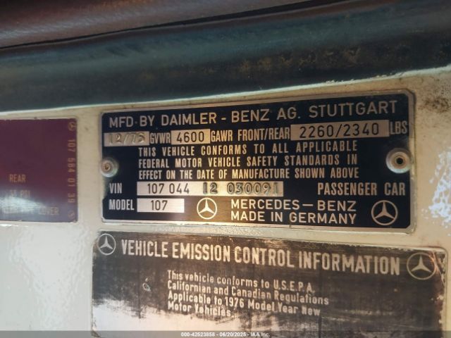 1976 MERCEDES-BENZ C400 10704412030091 Photo 8