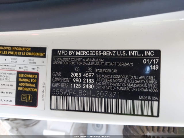 55SWF4JB0HU207371 Mercedes-Benz m274