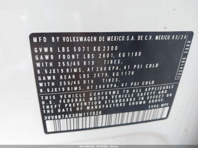 2024 VOLKSWAGEN TIGUAN 3VV8B7AX3RM111526 Photo 8