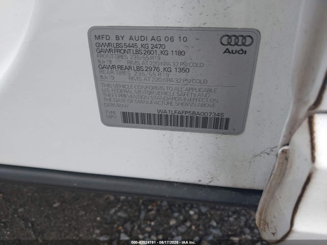 2011 AUDI Q5 WA1LFAFP5BA007345 Photo 8