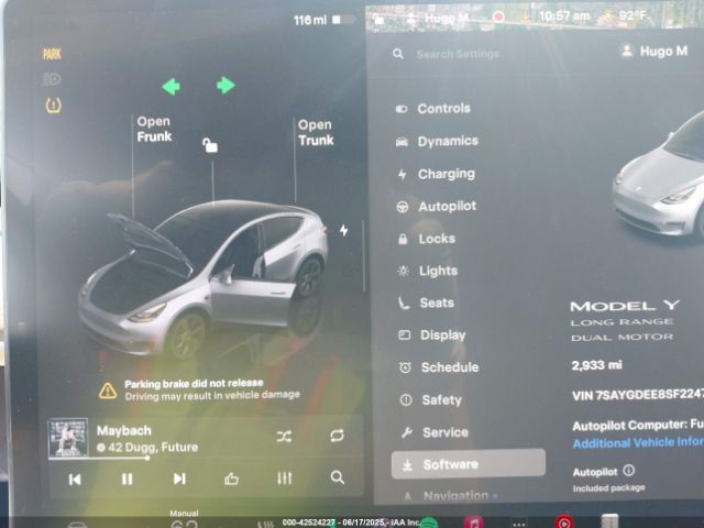 2025 TESLA MODEL Y 7SAYGDEE8SF224733 Photo 6
