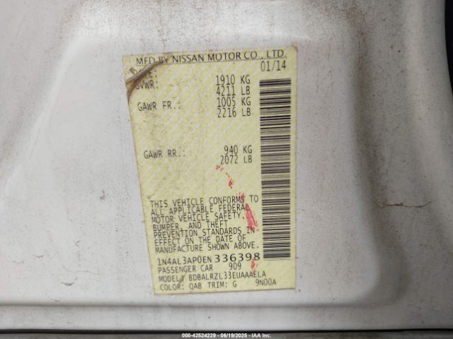 1N4AL3AP0EN336398 Nissan Altima