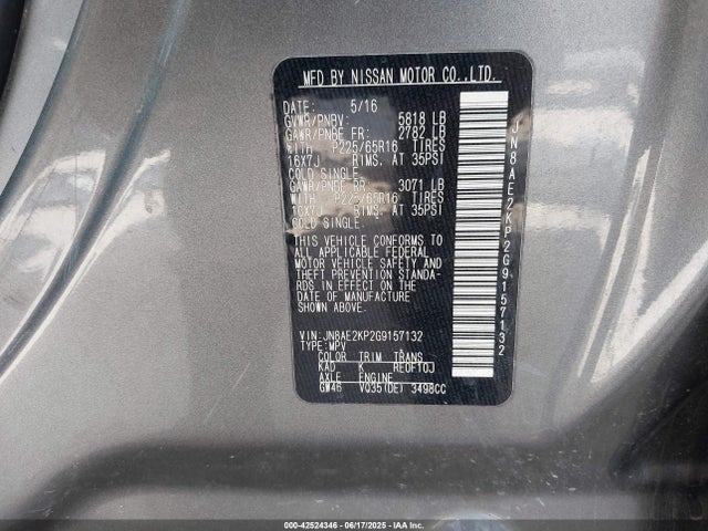 JN8AE2KP2G9157132 Nissan 2016