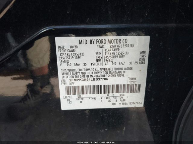 2020 FORD EDGE 2FMPK3K94LBB37706 Photo 8