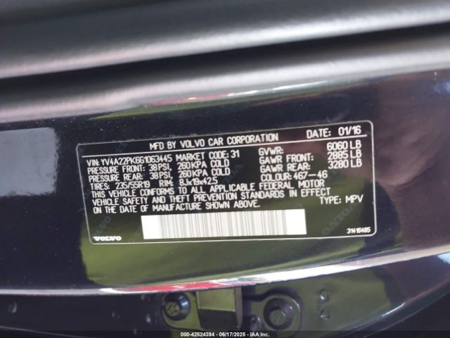 2016 VOLVO XC90 YV4A22PK6G1063445 Photo 8