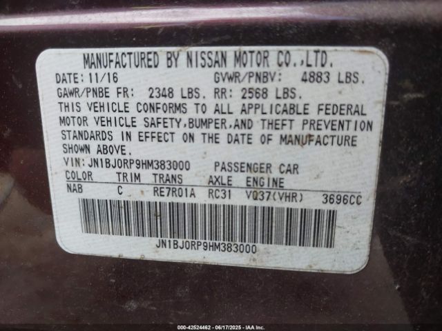 2017 INFINITI QX50 JN1BJ0RP9HM383000 Photo 8