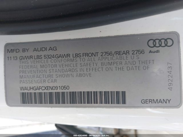 2014 AUDI A6 WAUHGAFCXEN091050 Photo 8