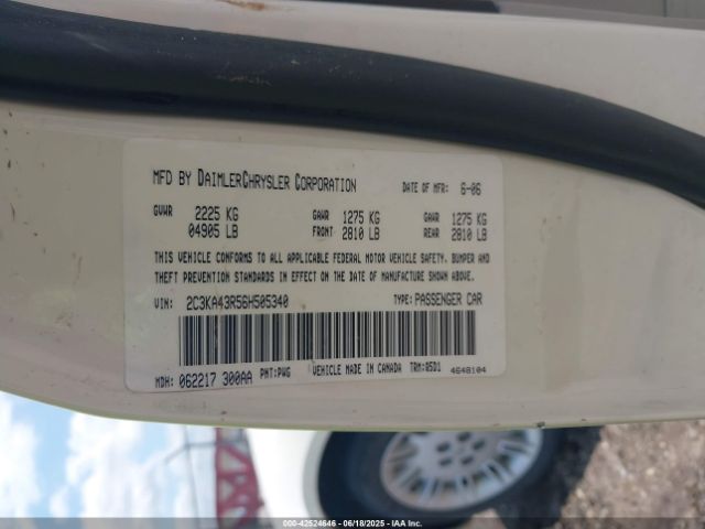 2006 CHRYSLER 300 2C3KA43R56H505340 Photo 8