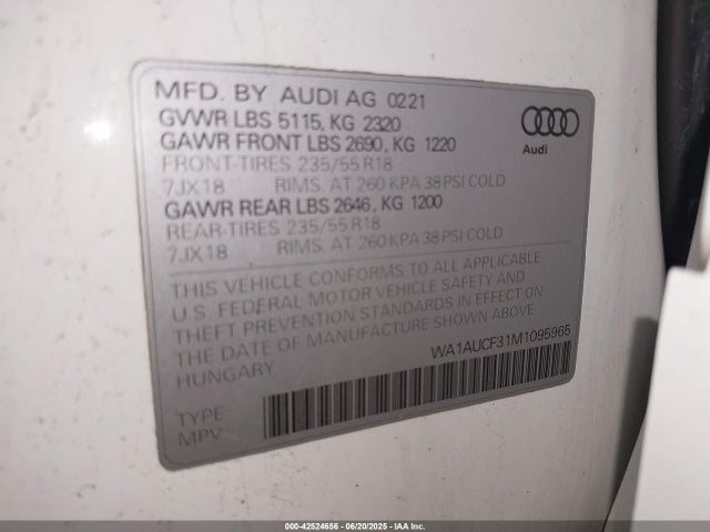 2021 AUDI Q3 WA1AUCF31M1095965 Photo 8