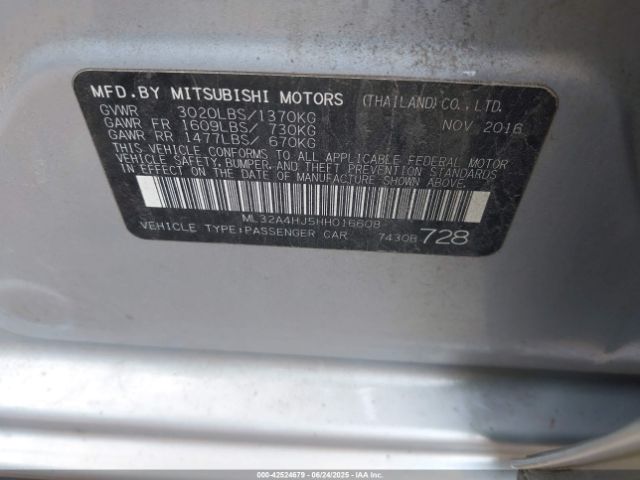 2017 MITSUBISHI MIRAGE ML32A4HJ5HH016608 Photo 8