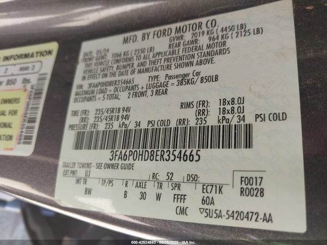 Ford 2014 2014 3FA6P0HD8ER354665 Image 9