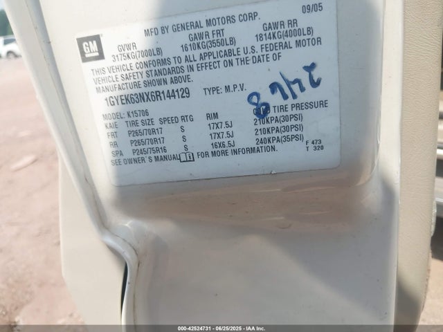 2006 CADILLAC ESCALADE 1GYEK63NX6R144129 Photo 8