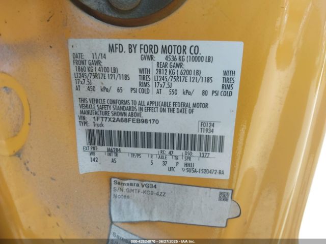 2015 FORD F-250 1FT7X2A68FEB98170 Photo 8