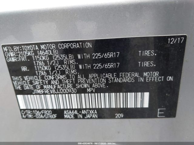 2018 TOYOTA RAV4 JTMBFREV8JJ200930 Photo 8