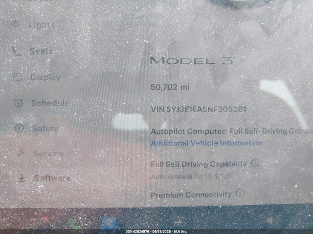 2022 TESLA MODEL 3 5YJ3E1EA5NF305301 Photo 6